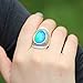Mojo Handmade Unique Pattern Antique Sterling Silver Plating Oval Stone Color Change Mood Ring MJ-RS020 (9)