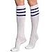 Angelina Cotton Comfort Knee-High Referee Socks (6-Pairs), 2539WS_PLAIN_9-11