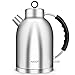 ASCOT Kettle,1.7QT Hot Tea Heater with Food Grade Stainless Steel No Plastic Inside,Cordless Water Boiler Fast Heating Auto Shut-Off & Boil-Dry Protection
