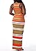 Yollmart V-neck Long Sleeve Bodysuit Jumpsuit Bodycon Rompers Maxi Dress-5047-M