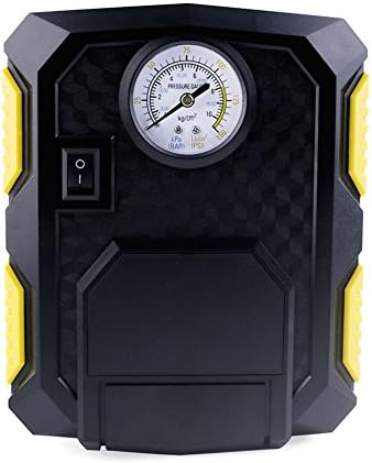Air Compressor, Portable auto drip pump with LED light and digital manometer. 10.5 BAR / 150 PSI, 3 valve adapter, 3M cable with 12V DC cigarette lighter
