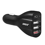 [Half Price Deal!] Quick Charge 3.0 / Type-C Car Charger, iXCC 50W QC3.0 4-Port [1 Type-C Port] Adapter for Galaxy, LG G5 / V20, HTC 10 / One A9, ZTE or More