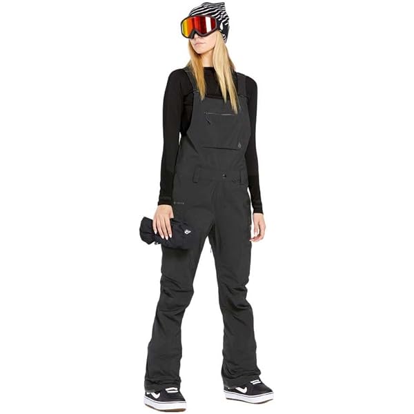 スノーボード VOLCOM Rain Gore-Tex Bib Overalls Black Volcom Rain GORE-TEX Bib Overalls - Black - 196134779681