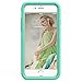 ZVEdeng iPhone 6 Case, iPhone 6S Case, Vertical and Horizontal Stand Finger Strap Foldable Kickstand Holster Phone Stand Dual Layer Anti Scratch Case Cover for Apple iPhone 6 / 6s 4.7'' Mint Green