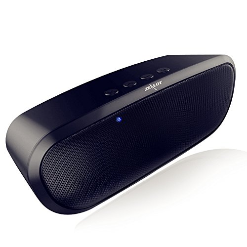 Portable Bluetooth Speaker with 12 Hours Playtime, AUX cable, Super Bass, Support TF Card/USB Flash/FM Radio, Built-in Mic, Wireless Stereo Speakers for IPhone Phone Tablet - Black