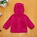 XWDA Baby Girl' Solid Micro Fleece Jacket with Lined Hood (12-18 Months,Pink)