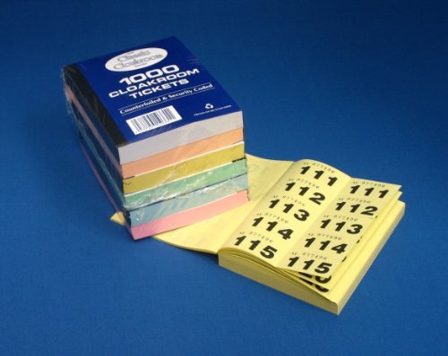 36 books cloakroom tickets by Bingo in a Box