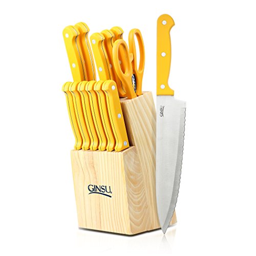 Ginsu Essential Series 14Piece Stainless Steel Serrated Knife Set