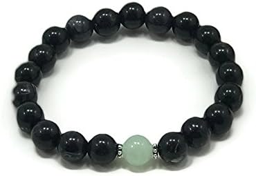 Yoga Bead Bracelet by WestMarketDesign | Stackable Bracelet, Sea Green, Black Beaded | Bohemian Style For Less | Earthy Jewelry For You