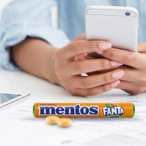 Mentos Fanta Dragees, Frucht-Bonbons mit Original Fanta-Flavour, Kaubonbons mit fruchtigem Orangen-Limonaden Geschmack, Süßigkeiten Multipack (40 Rollen), vegan thumbnail 3