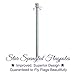 Flag Pole - 6 Foot Silver Brushed Aluminum No Tangle Spinning Flagpole with Silver Globe Built Tough and Beautiful to Fly Grommeted or Sleeve Flags Proudly in Residential House or Commercial Settings