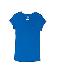 Camiseta de manga corta con cuello en V para niña de French Toast