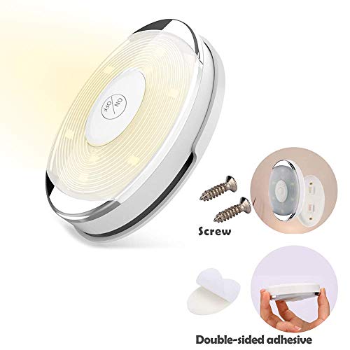 Puck Lights with Remote, Starxing Wireless Led Puck Lights Battery Operated, Led Puck Lights with Remote Control, Led Under Cabinet Lighting, Dimmable Closet Light, Battery Powered, 4000K(Set of 6) - Thumbnail 3