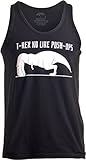 Ann Arbor T-shirt Co. T-REX NO LIKE PUSH-UPS | Funny Adult Weight Lifting Workout Cross Train Tank Top