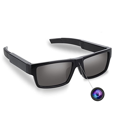PANNOVO Spy Camera Polarized Sunglasses HD 1080P Hidden Camera with 16 GB SD Card