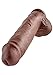 Pipedream King Cock with Balls, Brown, 11 Inch
