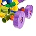 FUNTOK Tube Building Blocks Set Assembling Toys DIY Pipeline Blocks with Wheels 72 pcs Interlocking Set Construction Building Blocks for Kids