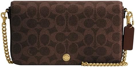 COACH WOMENS MIA CROSSBODY IN SIGNATURE CANVAS F76646 (Brown-Black