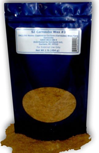 SZ Carnauba Wax #3, 1 lb. For DIY Sugar Scrub, Soap, Candles, Car Wax Recipes or any Craft Projects