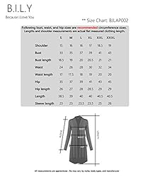 BILY Womens Open Front Lightweight Jersey Classic