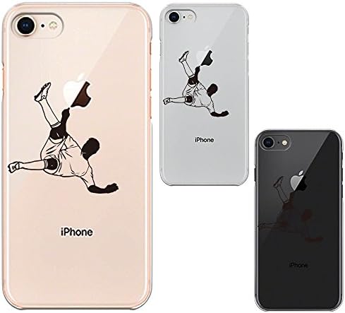 iPhone8 Transparent Hard Shell Case Anti-Scratch Clear Soccer overhead kick!