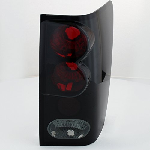 Xtune for 2004-2015 Titan Smoked Halo LED Projector Headlights + Black/Smoked Tail Lights + Smoked Fog Lights 2007 2008 2009