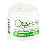 Ongaro Organic Facial Moisturizer; Best Day and Night Cream for Anti-Aging, Anti-Wrinkle & Uneven Skin Tone with Probiotic Technology, Organic Aloe Vera, Apple Stem Cells, and Peptides; 2oz