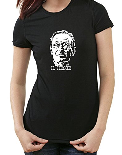 Hermann Hesse T-Shirt, Siddharta, unterm rad, steppenwolf, demian, XL, Ladies schwarz