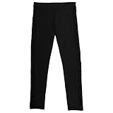 French Toast Toddler Girls' Legging With Ruched Side Panel, Black, 2T