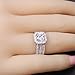 MABELLA Princess Sterling Silver Cubic Zirconia Wedding Engagement Ring Set Gifts for Women