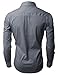 H2H Mens Wrinkle Free Slim Fit Shirt with Solid Long Sleeve GRAY,US M (Asia L)