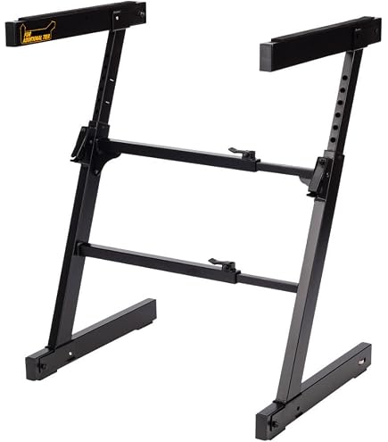 Amazon.com: Hercules KS410B Auto Lock Double Tier Z KB Stand Black