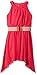 Amy Byer Girls' Big Sleeveless Halter Sharkbite Hem Dress