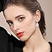 EVER FAITH Women's Cubic Zirconia Crystal Wedding Tear Drop Earrings Clear Silver-Tone