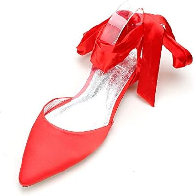 red flats with ankle strap