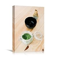 Canvas Wall Art Matcha Preparation Coffee Drinks Kitchen Multicolor Photography Rustic Urban - 12x18 inches