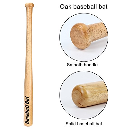 TargetEvo Wood Baseball Bat Sport Slugger Wooden Bat for Baseball Game Self Defense Home Protection 25" 29" 33"