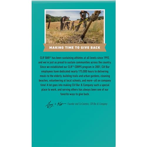 CLIF BAR – COOL MINT CHOCOLATE WITH CAFFEINE – MADE WITH ORGANIC OATS – ENERGY BARS – NON-GMO – PLANT BASED PROTEIN BARS (10 PACK)