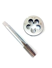 Juego de grifo y troquel 1 2-20, grifo de rosca de máquina UNF y rosca redonda UNF HSS de mano derecha