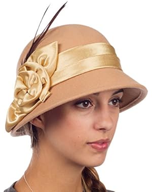 Danielle Vintage Style Wool Cloche Hat