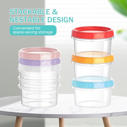 VINATO Set of 18 Food Containers, 250 ml Food Containers with Lids, Set of Small Containers, Stackable