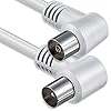 1aTTack Câble coaxial/antenne/Satellite Connecteur F Coaxial mâle vers coaxial Femelle 1,5 m – Câble coaxial mâle…