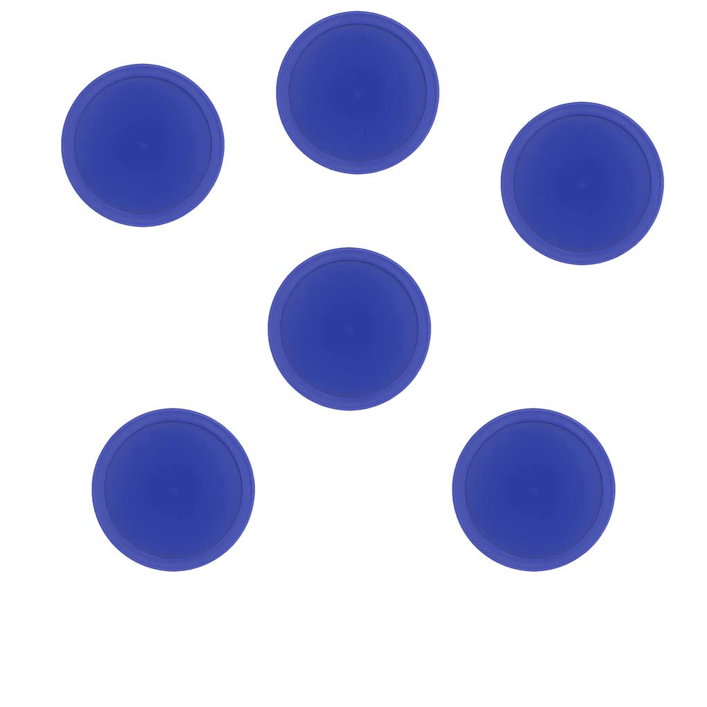 zalati Table Air Hockey Pucks 7pcs Plastic Replacement Pucks for Table Games Accessories - 64mm, Blue