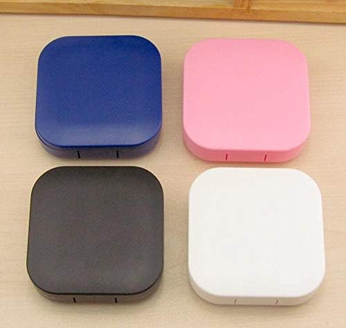 Portable Contact Lens Case Travel Kit Mirror +Bottle + Tweezers Container Holder (White),Q1578