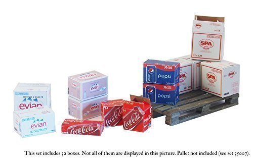 Matho Models 35013 Cardboard Boxes - Water and Soda Drinks - 1:35 scale - unpainted and unassembled scale model accessory