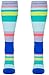 CompressionZ 20-30 mmHg Compression Socks Men & Women - Knee High Support Stockings (Ocean Stripes, Medium)