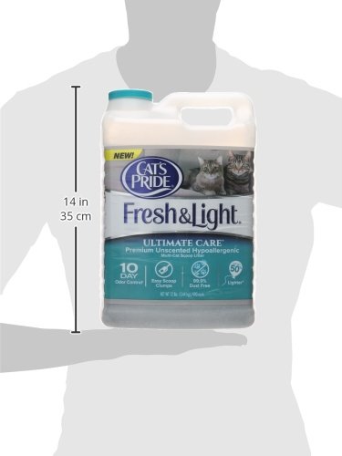 Cat's Pride C47712 Fresh and Light Ultimate Care Premium Unscented Hypoallergenic Multi-Cat Scoop Litter, 12-Pound - Thumbnail 4