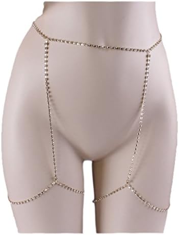 European Stylish Sparkling Rhinestone Sexy Diamond Thigh Body Chain Waist Leg Chain Body Fashion Jewelry