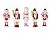 Clever Creations Peppermint Soldiers 5 Pack 5 Inch Traditional Wooden Nutcracker Ornaments, Festive Christmas Tree Décor