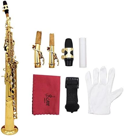 LADE Saxophone Bb Soprano Sax Paint Gold With Case & Accessories